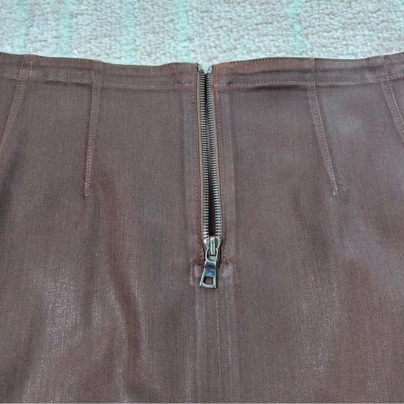 Peruvian Connection Brown Denim Pencil Skirt Knee-Length SZ 8 Fall Cotton Blend - Picture 11 of 13
